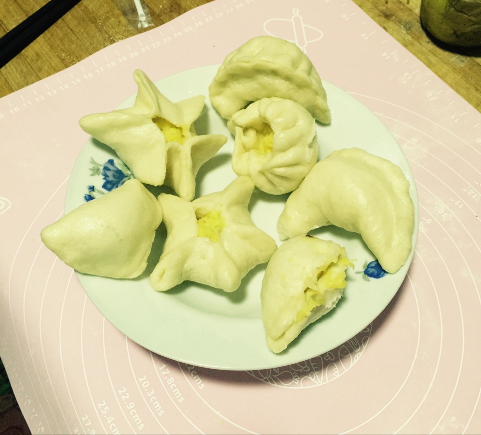 自制无油奶黄包