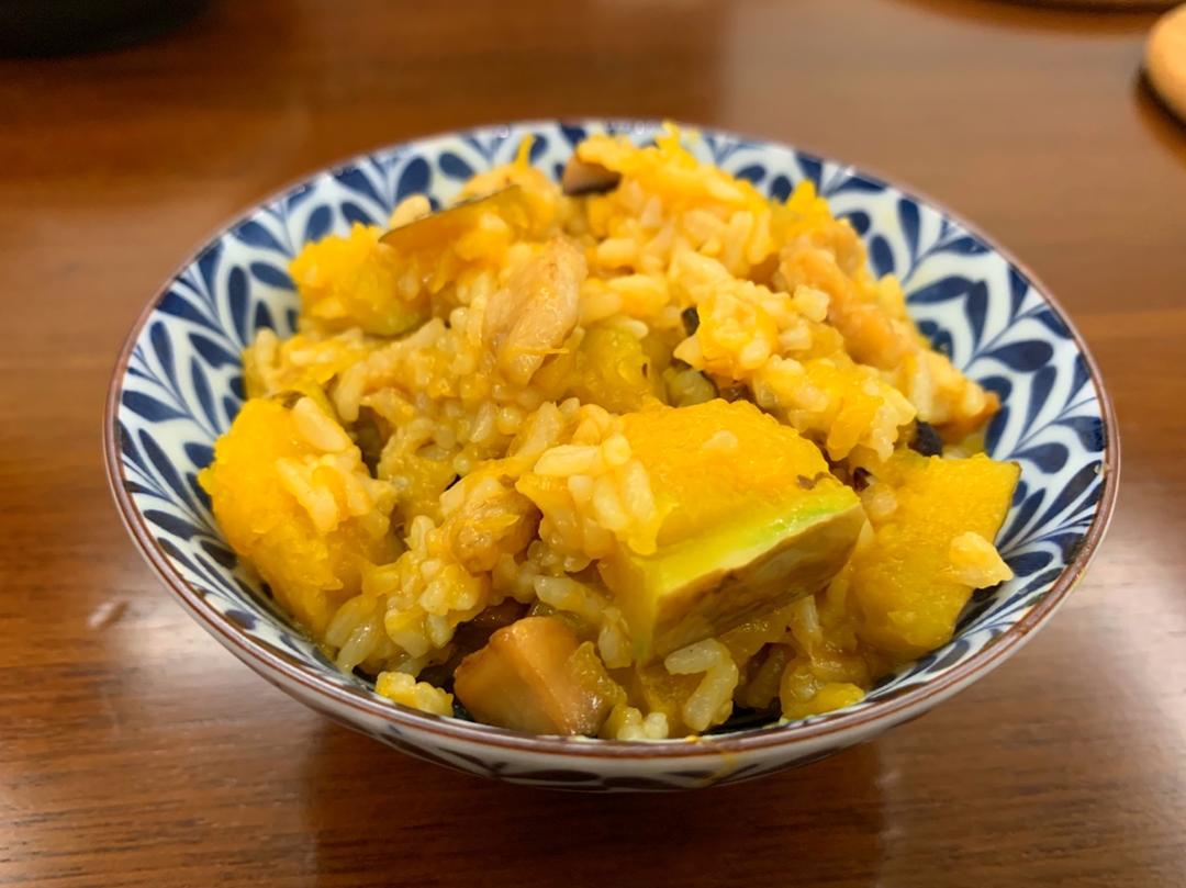 美味到不行的南瓜饭