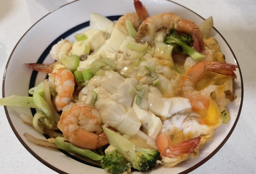 虾仁滑蛋豆腐