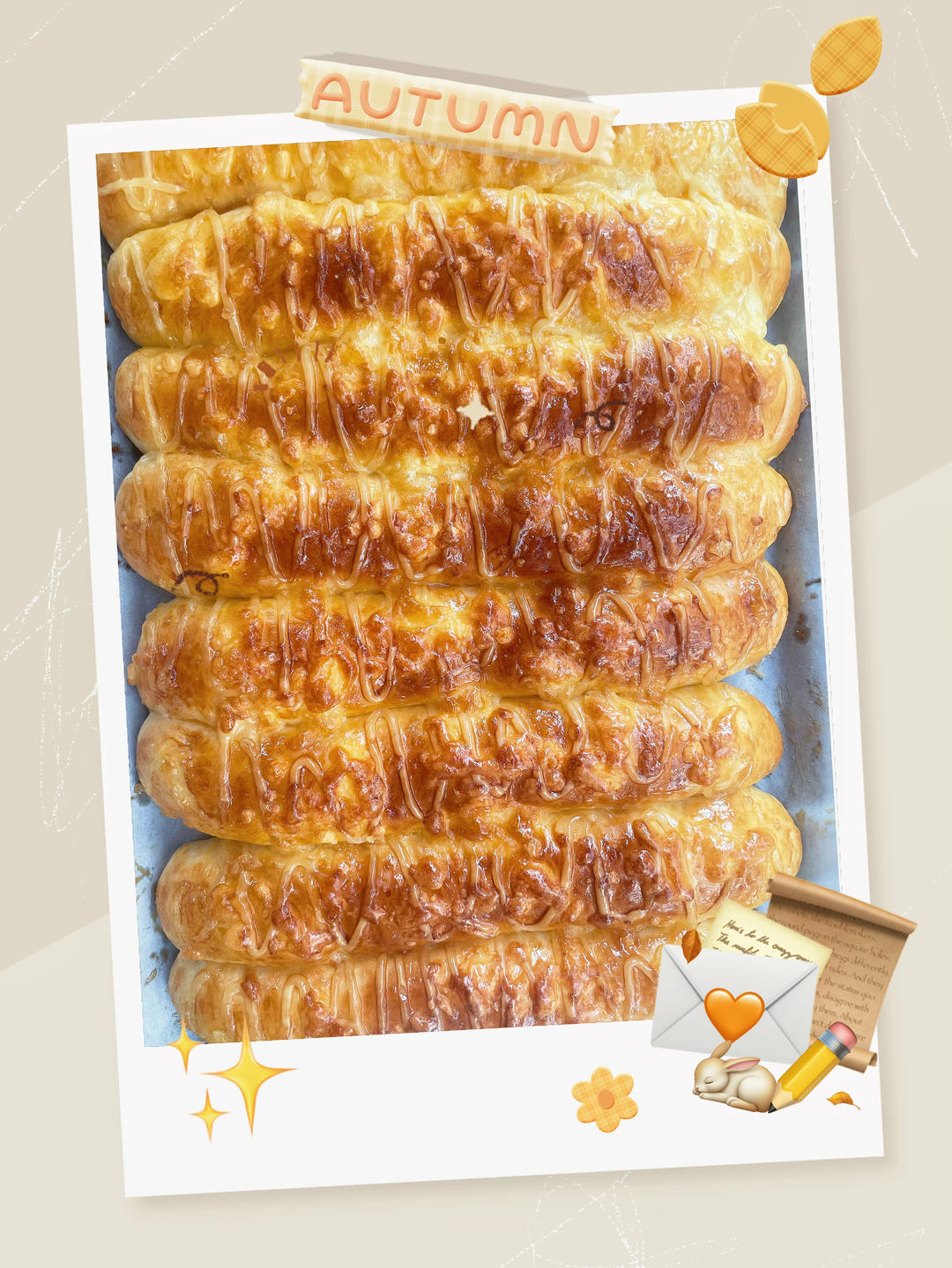 免揉面，无需手套膜，也能做的黄金芝士条面包✅