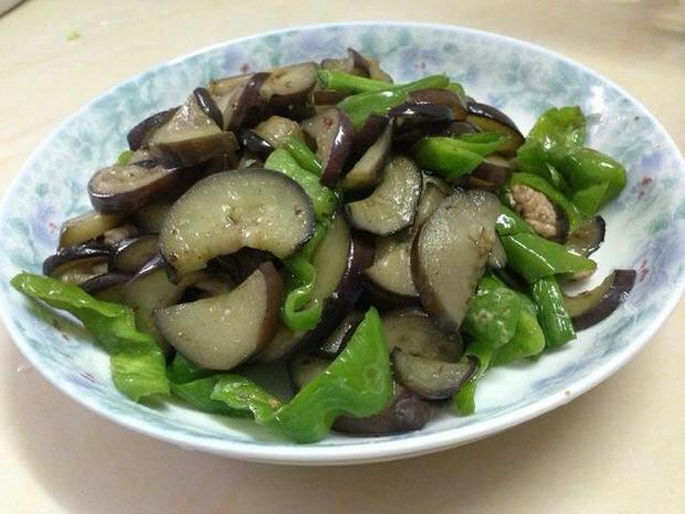 青椒炒茄子