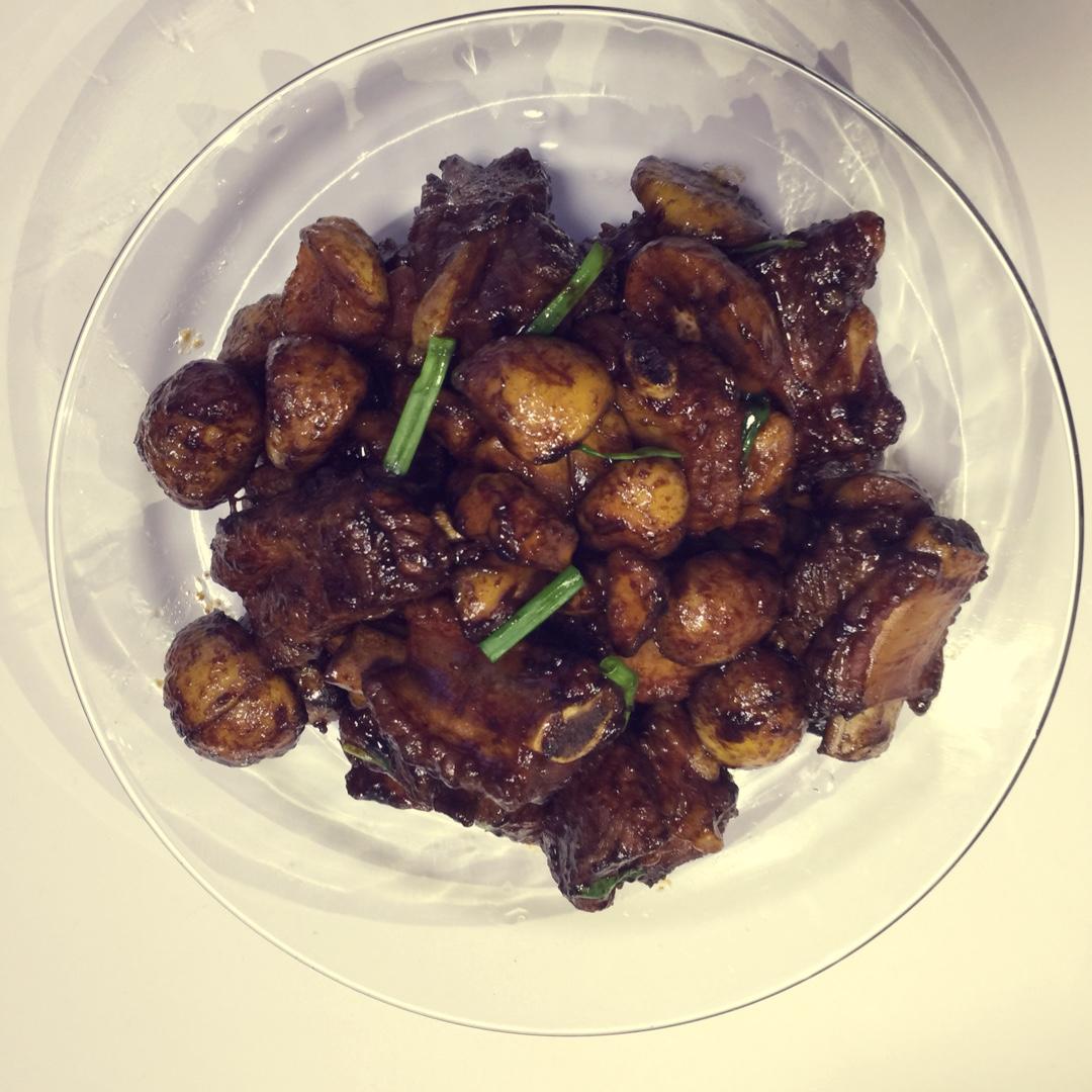 板栗烧排骨