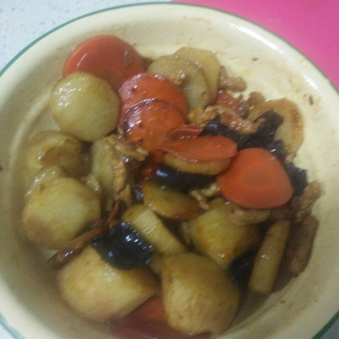 肉片山药炒木耳