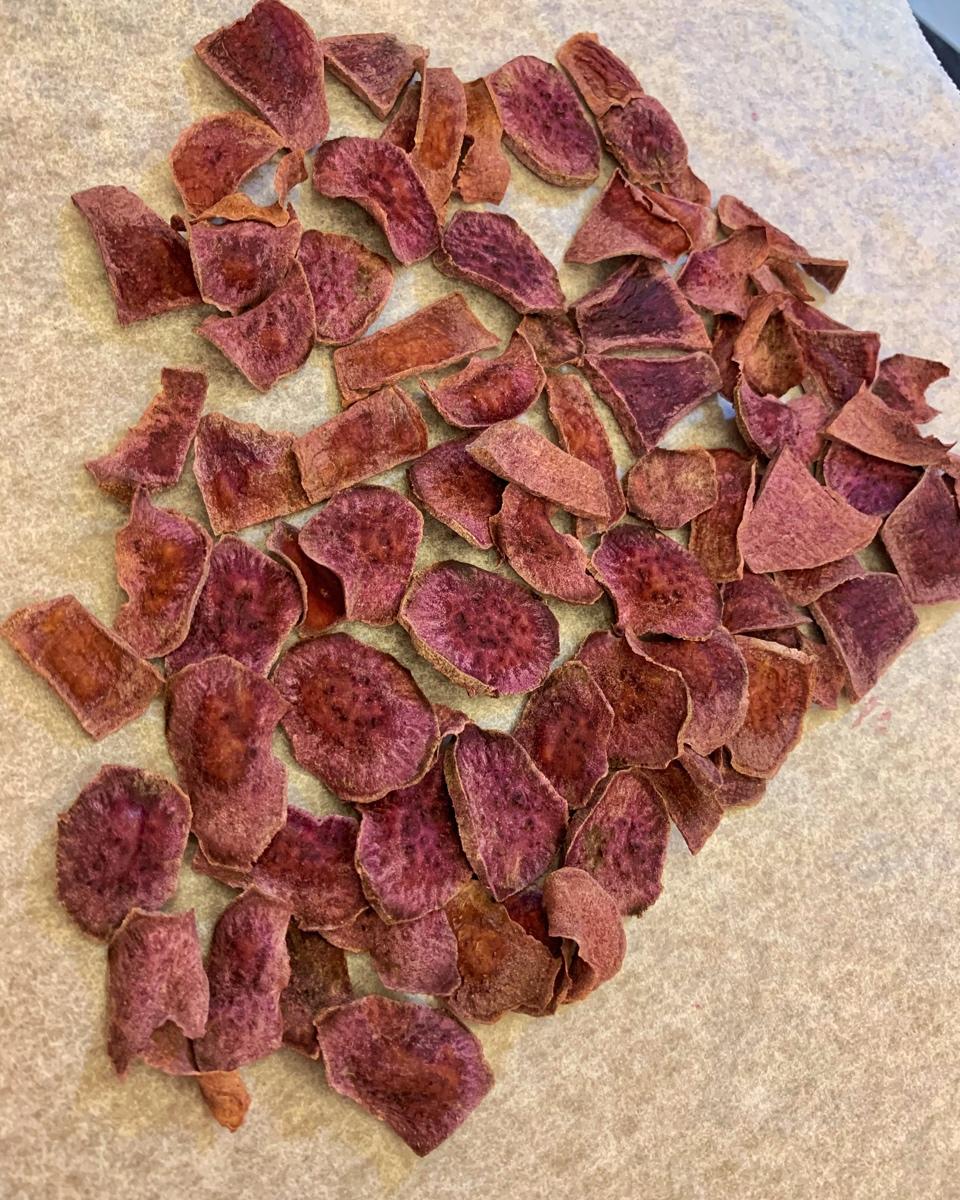 无油糖烤紫薯片