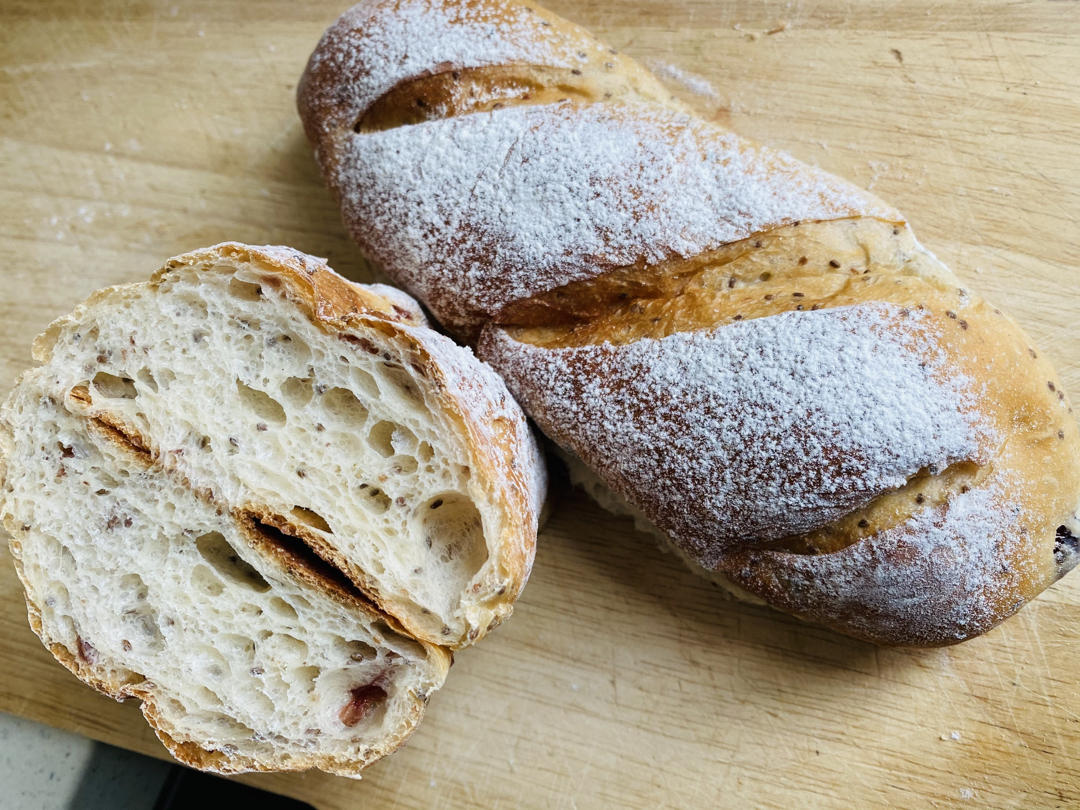 亚麻籽红酒蔓越莓软欧