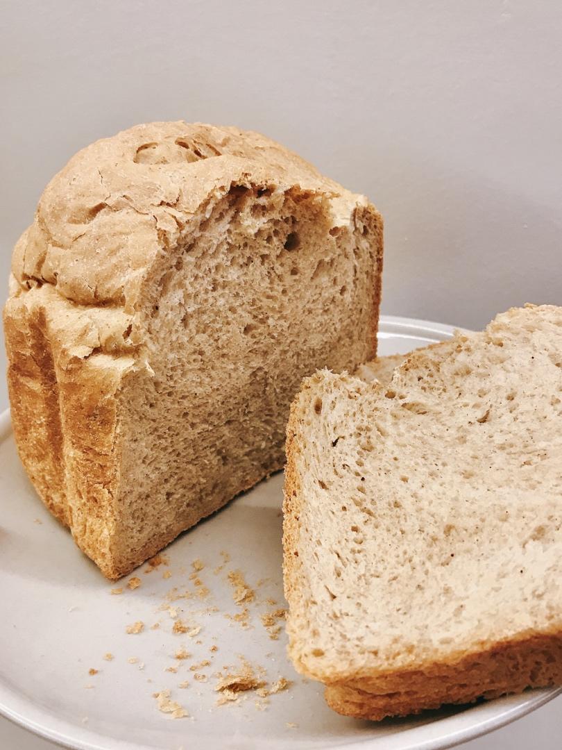基础全麦吐司（面包机版）丨健康·烘焙