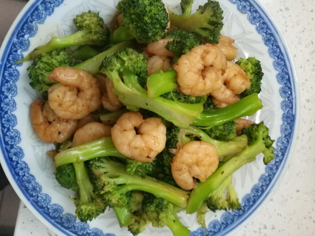 西兰花炒虾仁