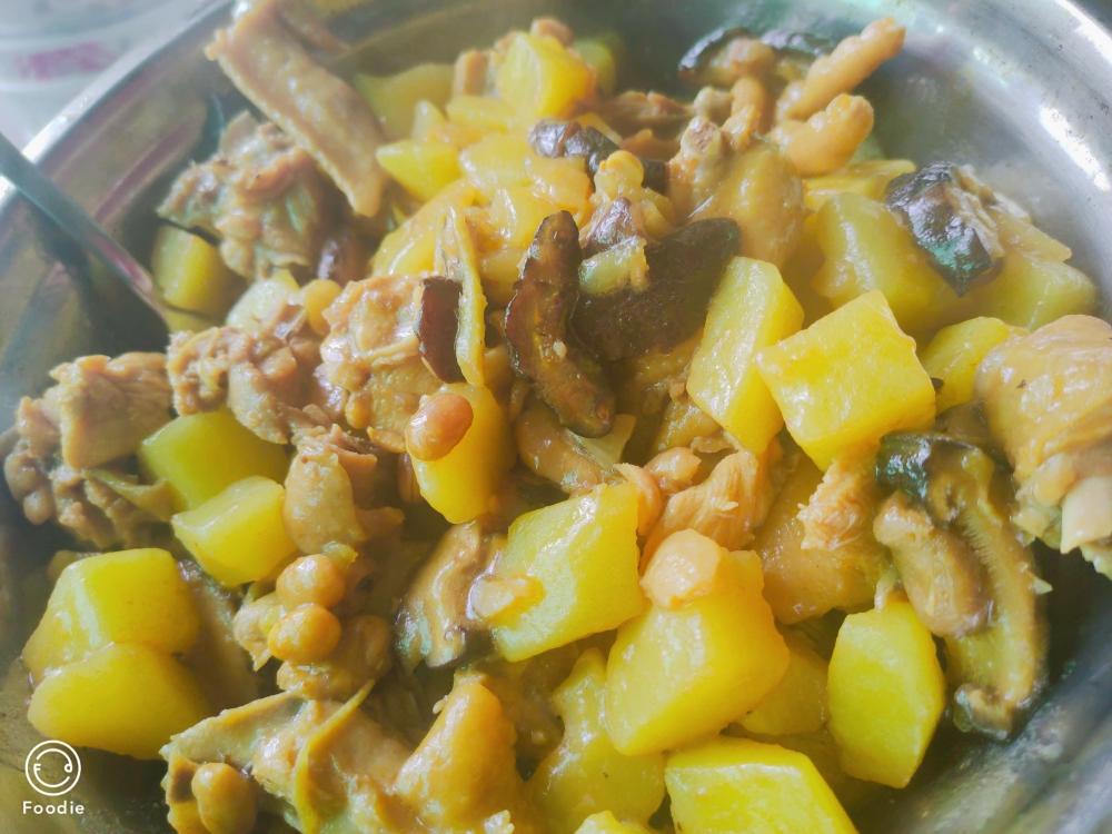 简易版土豆香菇焖鸡