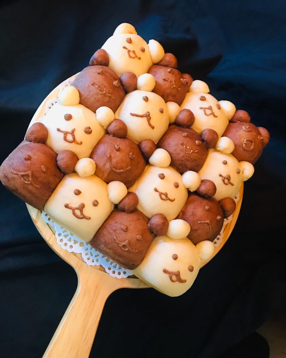 挤挤小熊面包