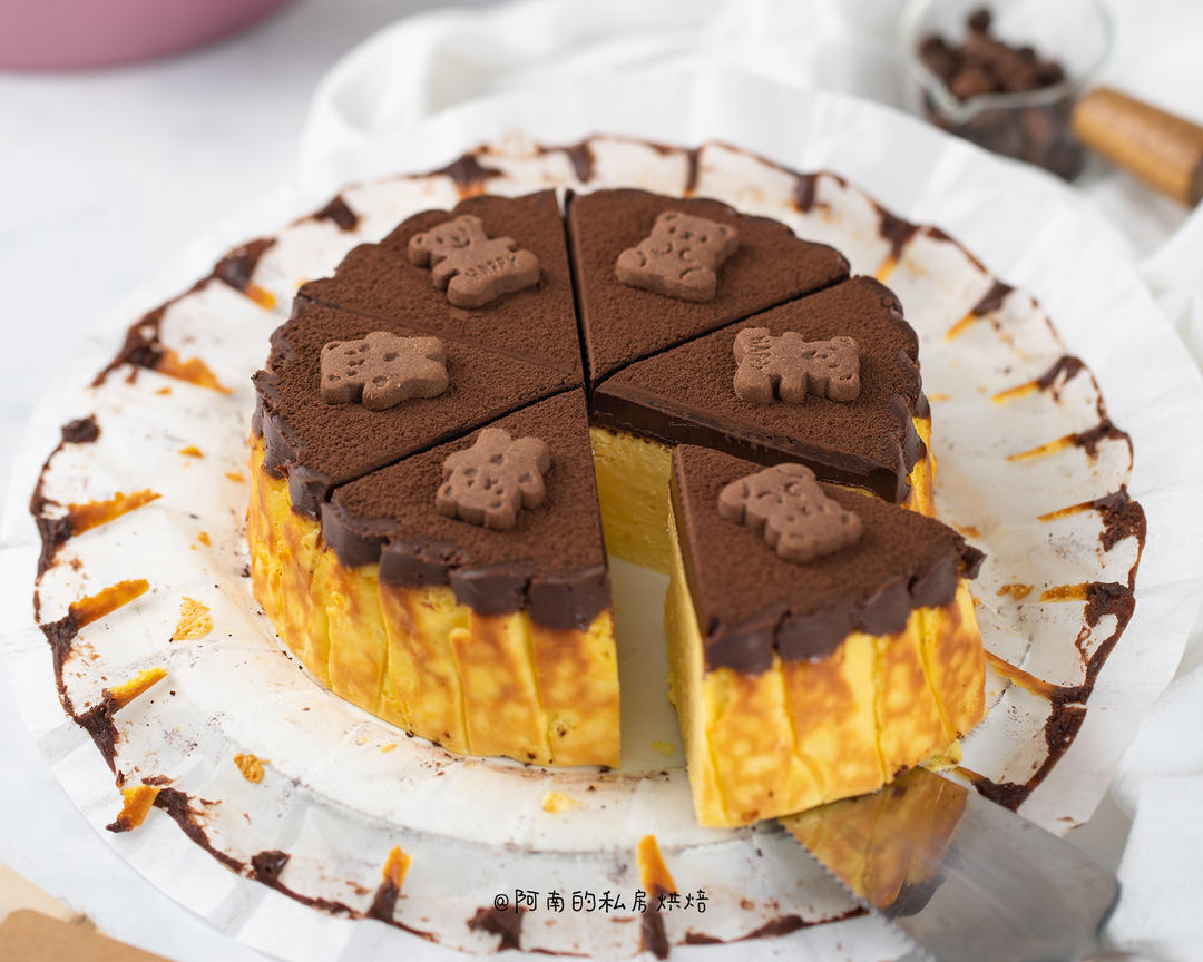 生巧可可南瓜巴斯克芝士蛋糕！双重体验！