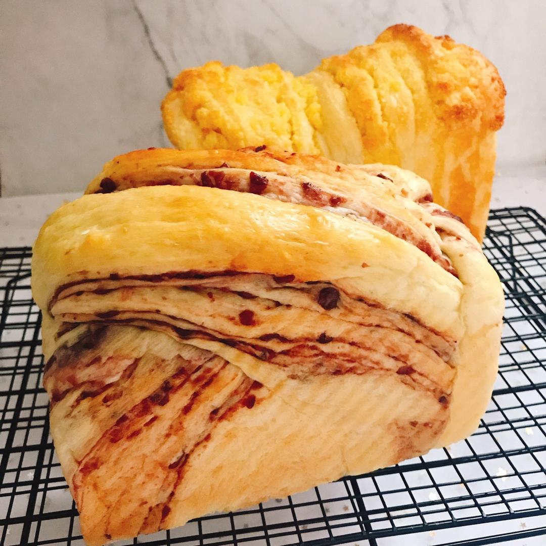 大理石红豆沙吐司