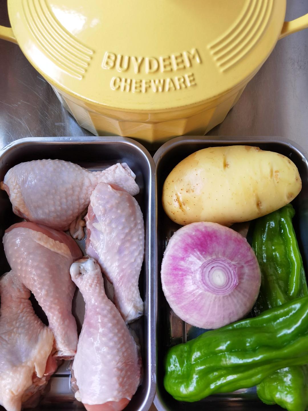 简易大盘鸡【5-6月北鼎珐琅锅食谱】