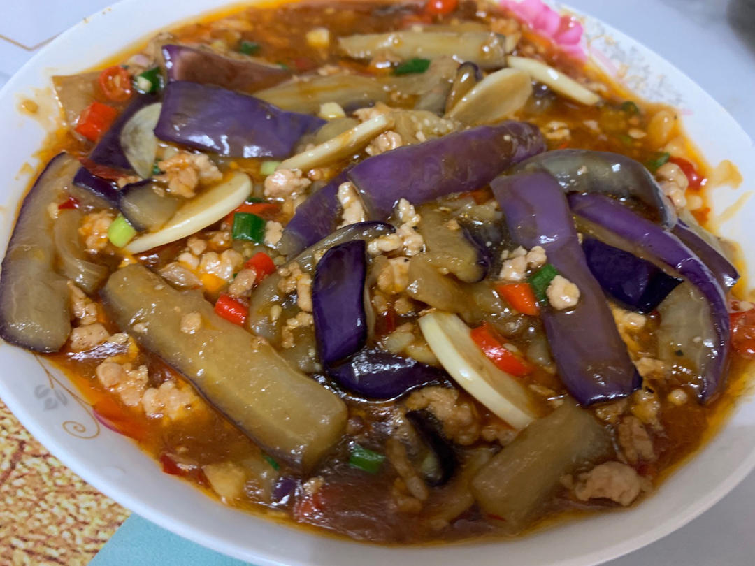 红烧肉沫茄子