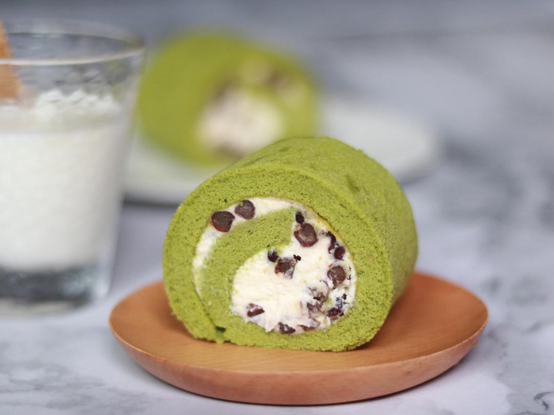 抹茶戚风蛋糕卷