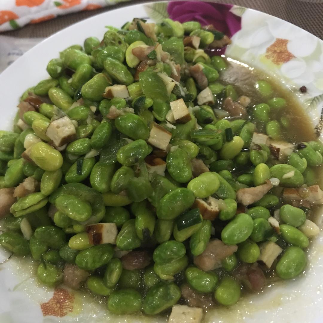毛豆炒肉