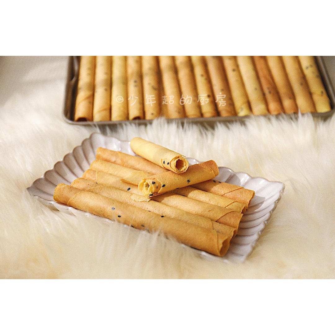 又酥又健康的芝麻蛋卷（试验四种方法后，找到最康师傅的那个）
