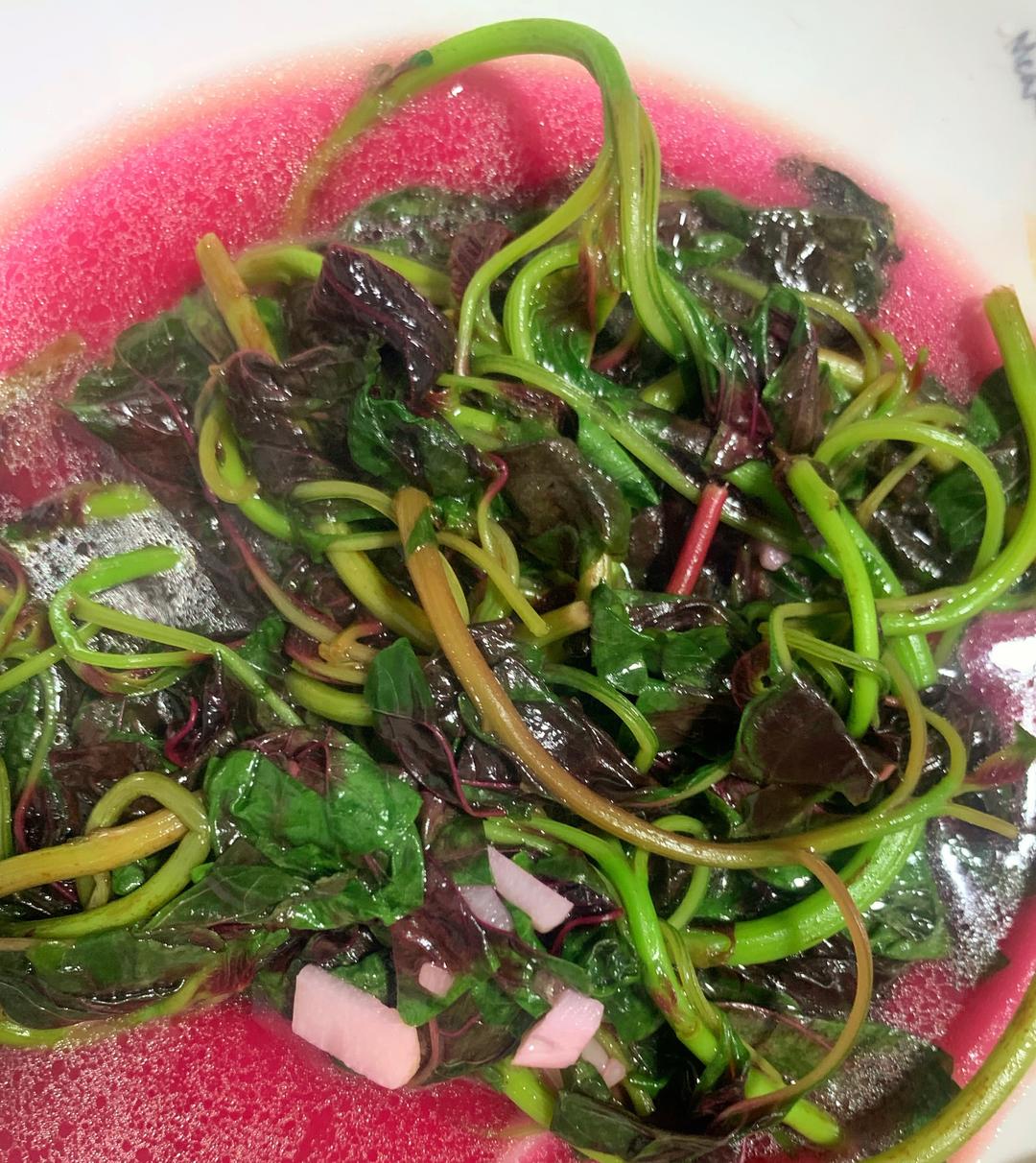 清炒红苋菜的做法