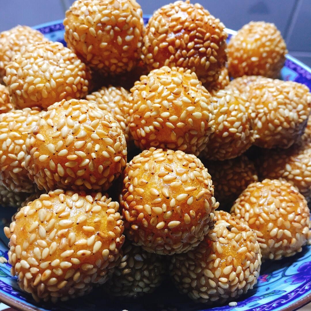 “南瓜芝麻球”聚餐必做小点心