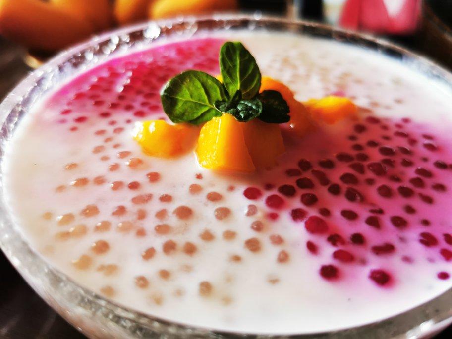 颜值爆表的火龙果西米露