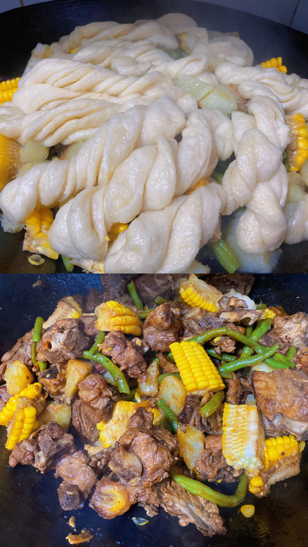 排骨豆角焖卷子