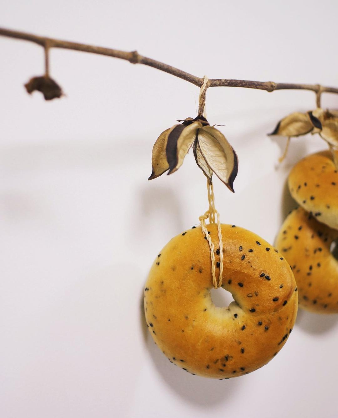 黑芝麻全麦贝果