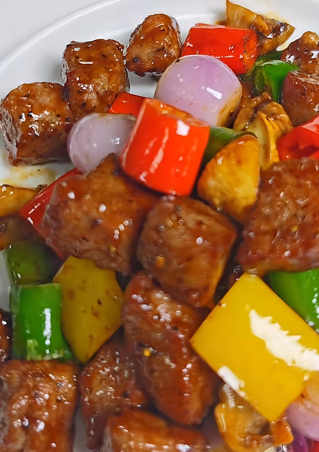 黑胡椒雪花牛肉粒