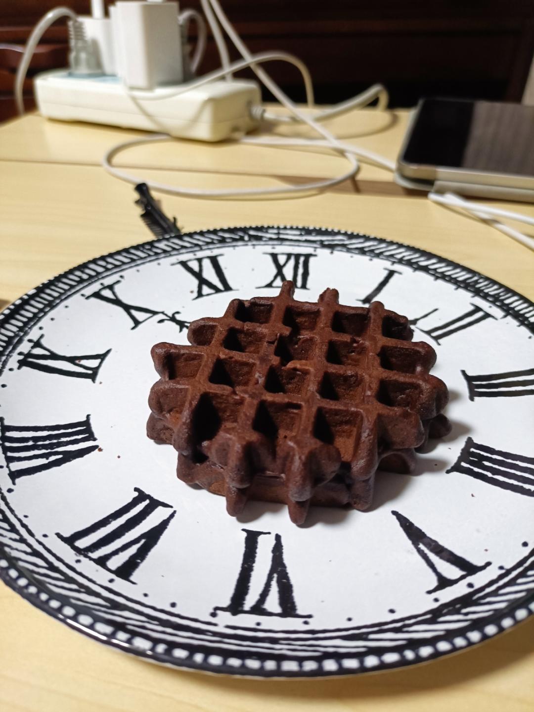 可可糯米华夫饼