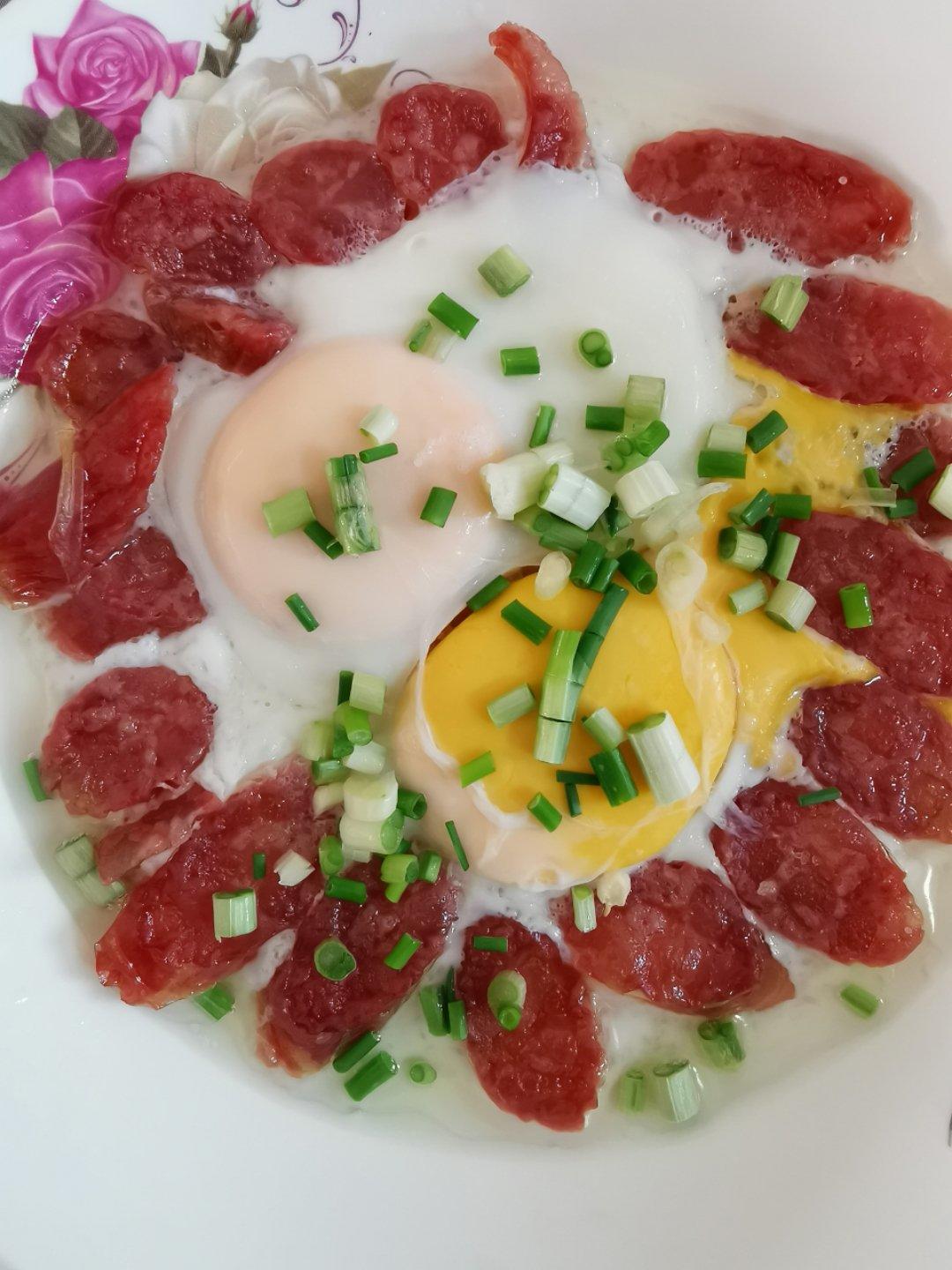 2018加油做的香肠蒸蛋