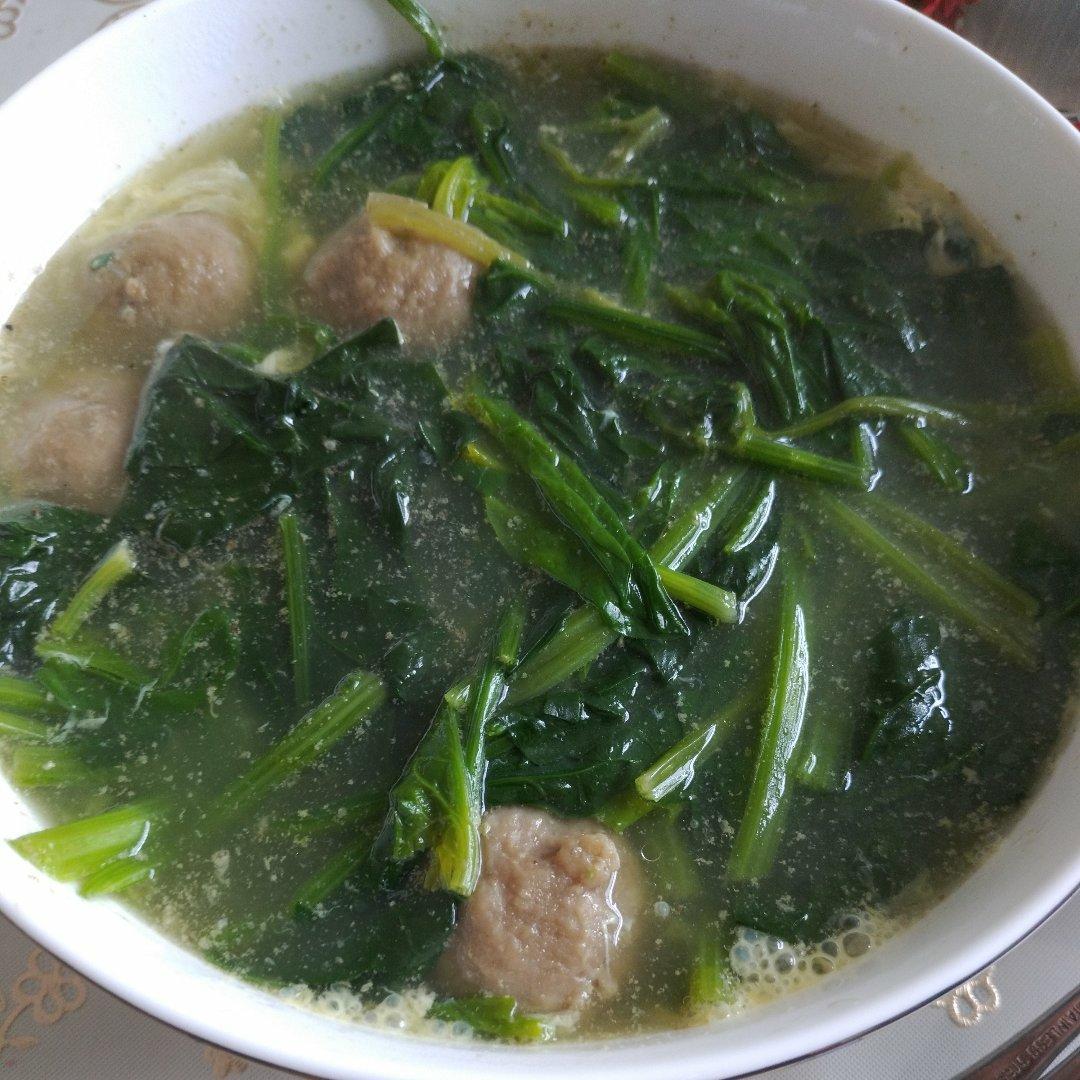 鲜蛋花菠菜汤