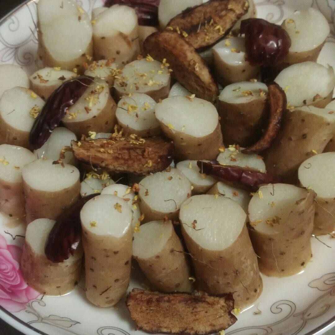 桂花红枣蒸山药