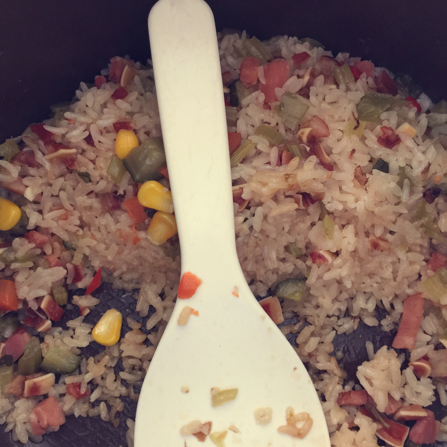 电饭锅香菇香肠饭(●´∀｀●)