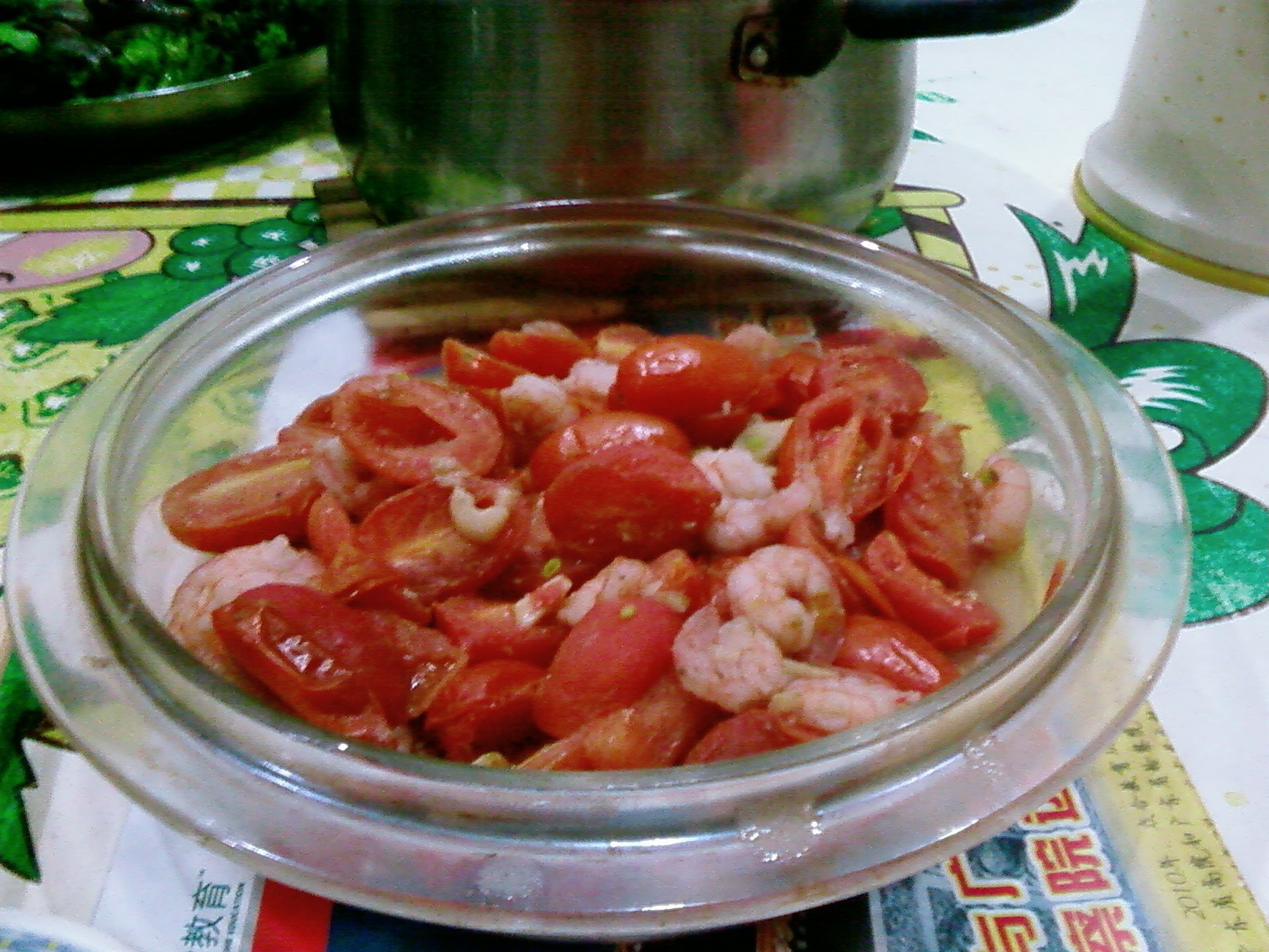 红酒奶香茄汁虾