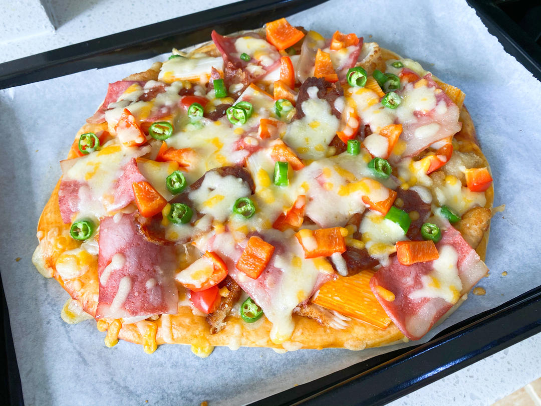 八寸披萨（附带饼皮做法）