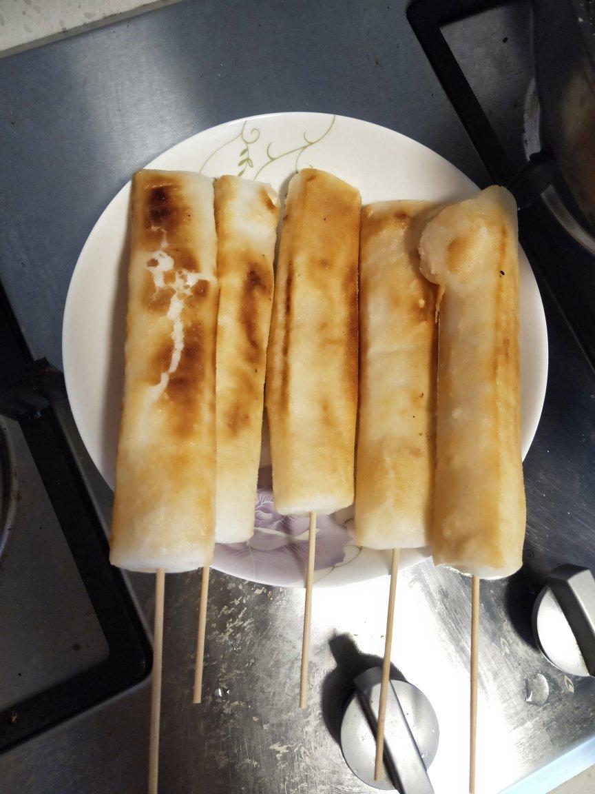 秒杀路边摊外酥里糯脆皮烤年糕