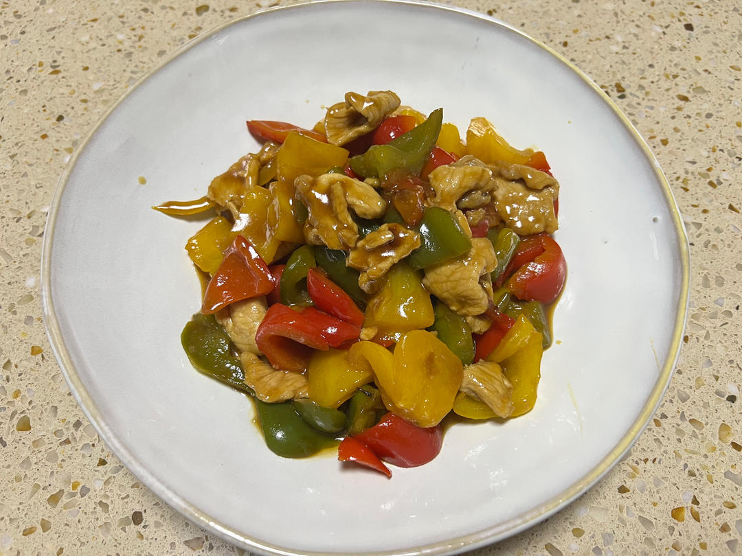 懒人版彩椒炒肉