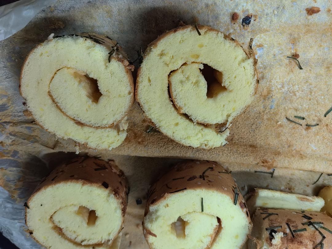 葱花肉松蛋糕卷