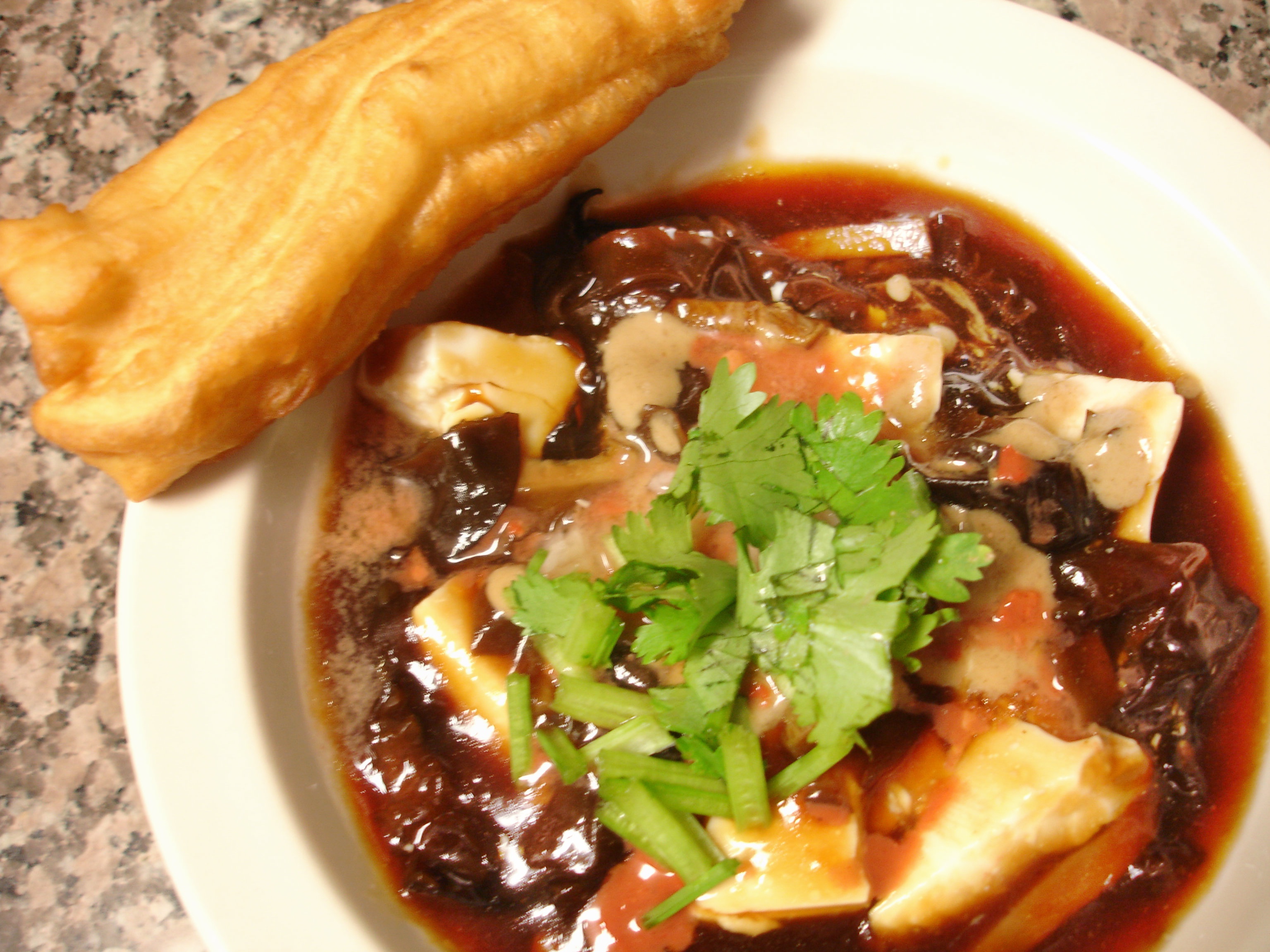 爱吃不爱下厨房做的鲜香卤汁豆腐脑