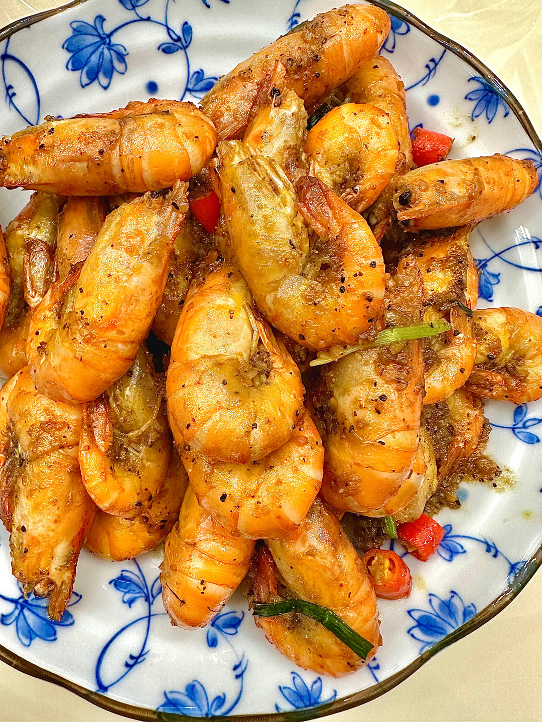 黑胡椒黄油罗氏虾