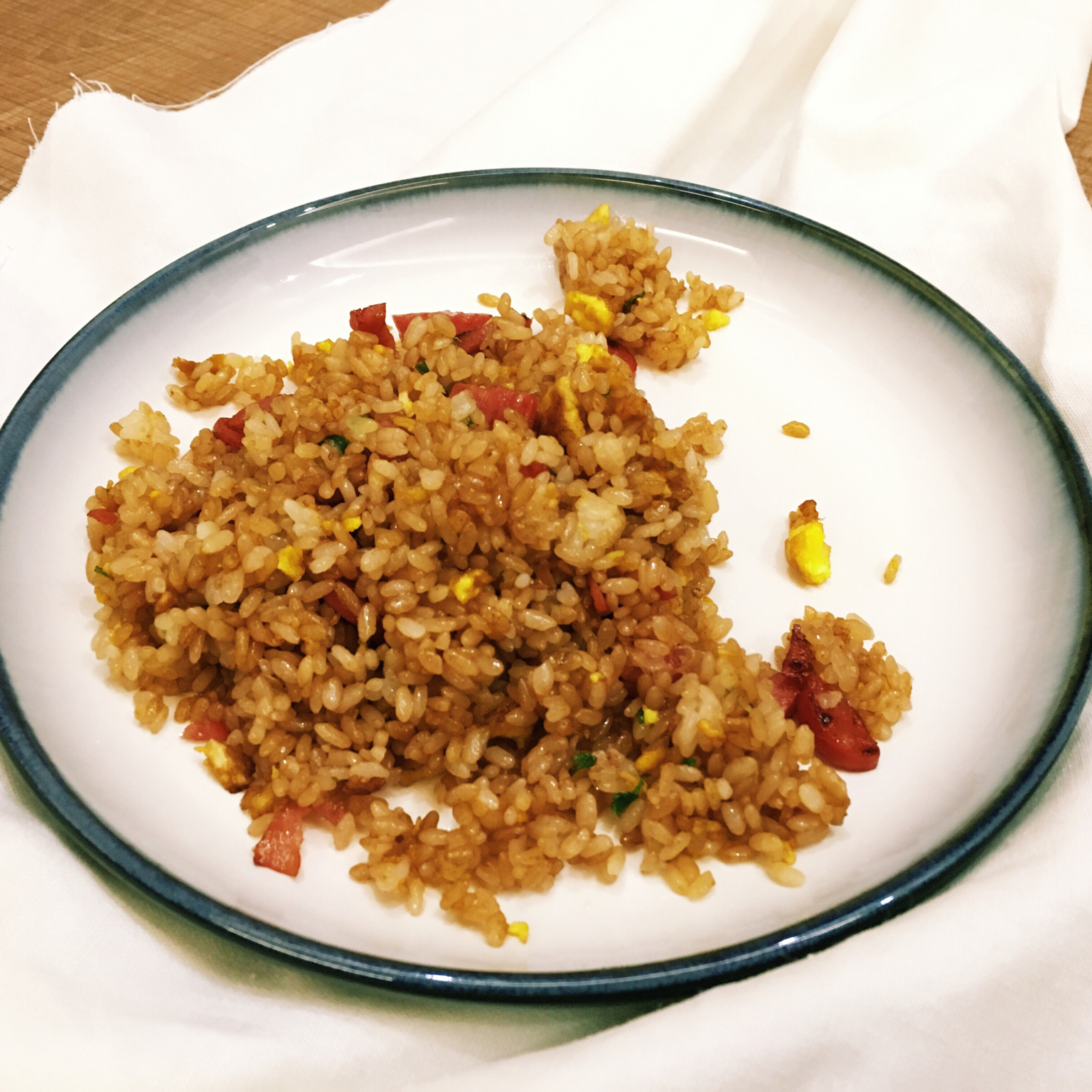 傻瓜版酱油炒饭