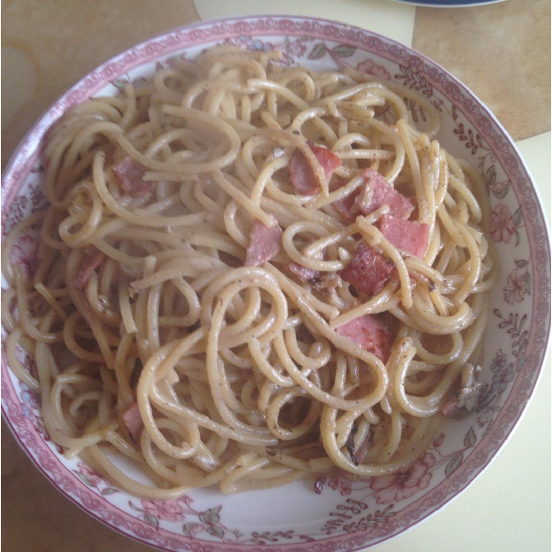 超简单的奶汁培根意面Carbonara