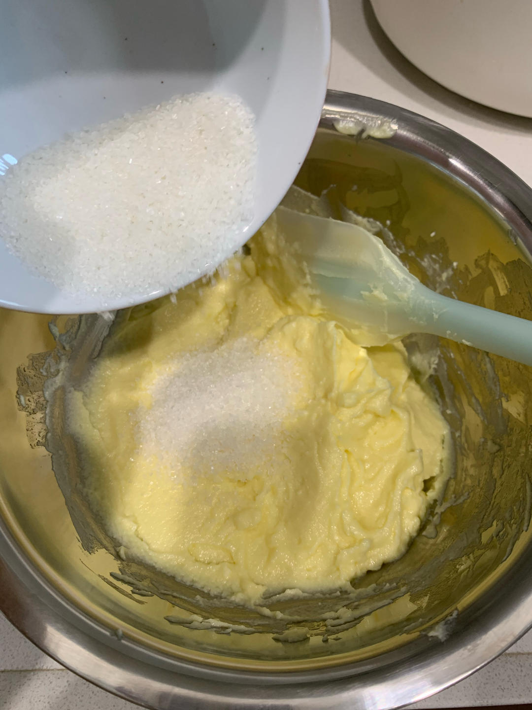 #甜品#烘焙#空气炸锅#🧀巴斯克芝士蛋糕6寸版的做法 步骤3