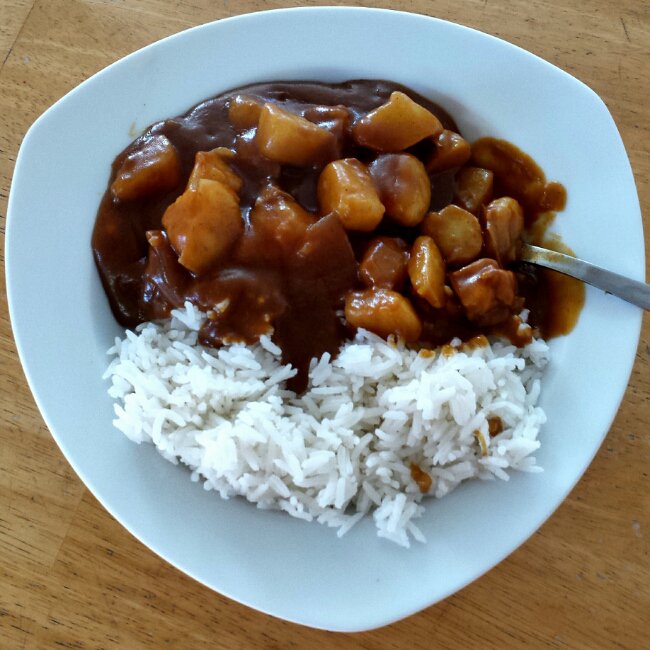 咖喱鸡块饭