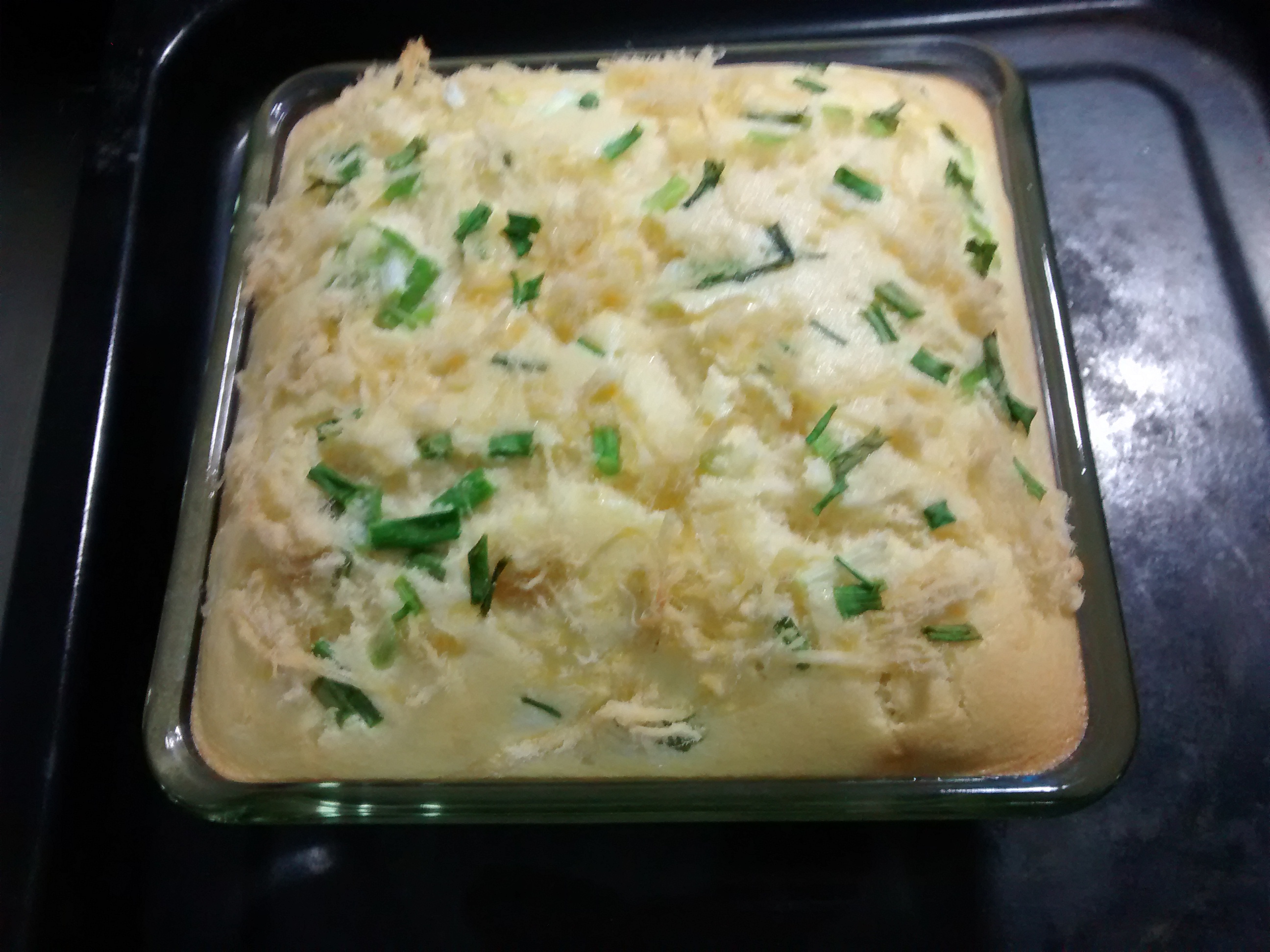 健康版香葱肉松蛋糕