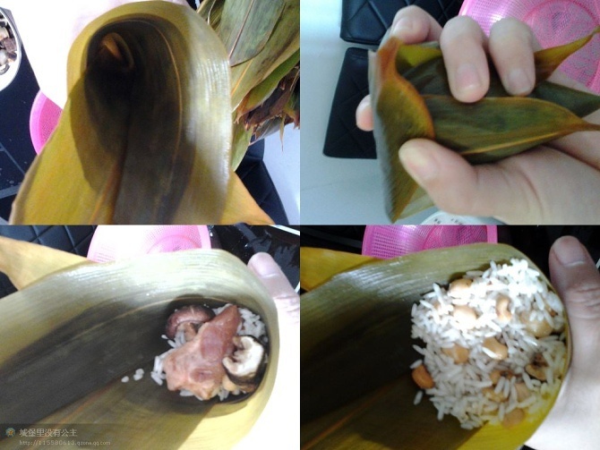 豆香咸肉粽的做法 步骤3