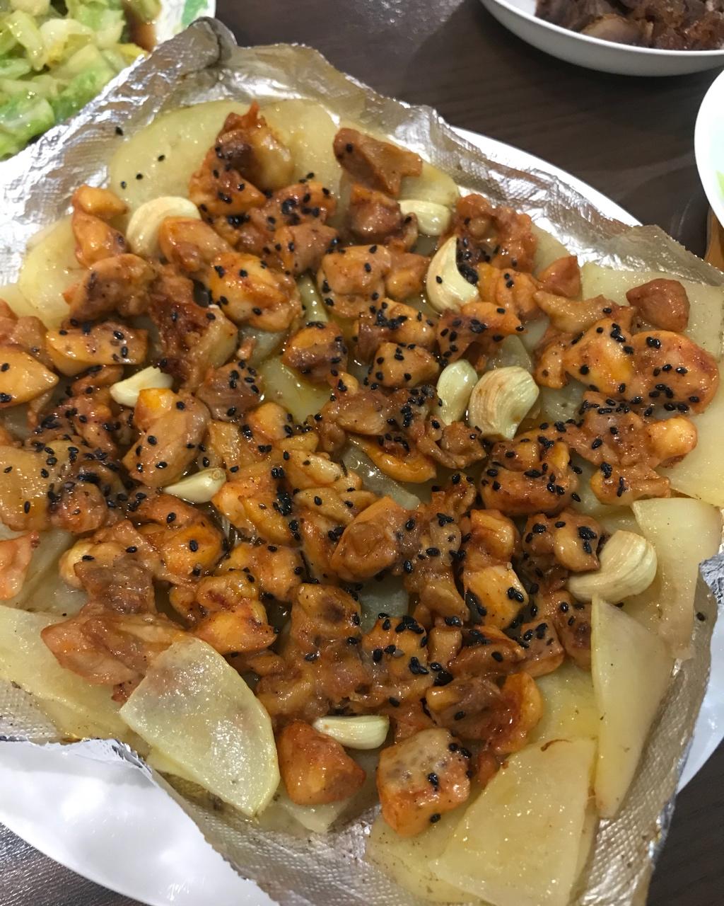 新奥尔良烤鸡腿土豆