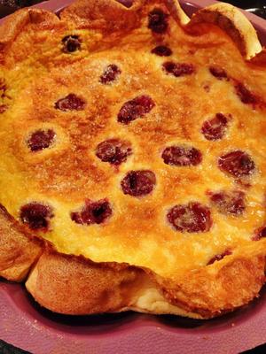 法式樱桃水果蛋糕 Clafoutis aux cerises的做法 步骤6