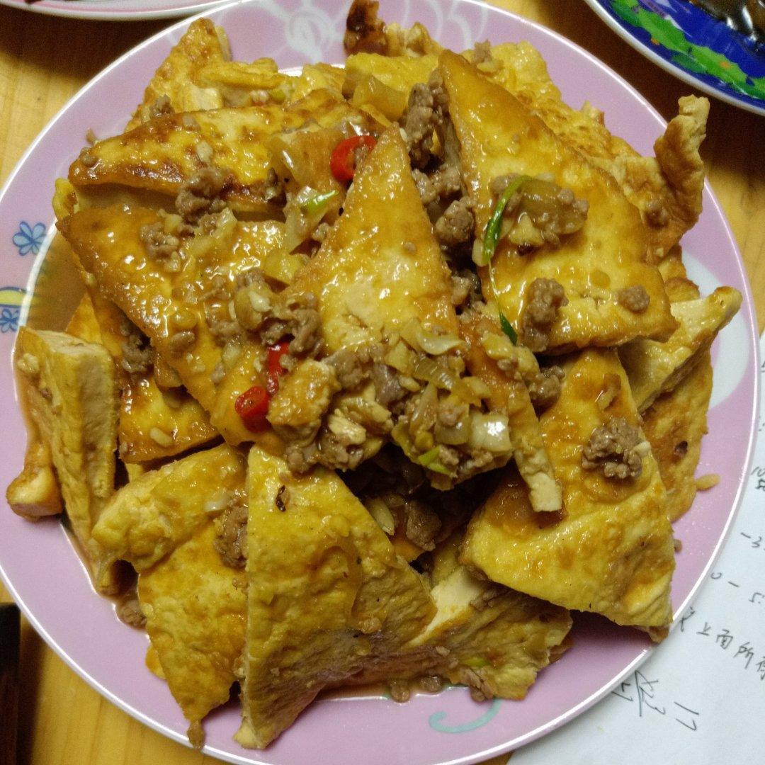 焖煎豆腐