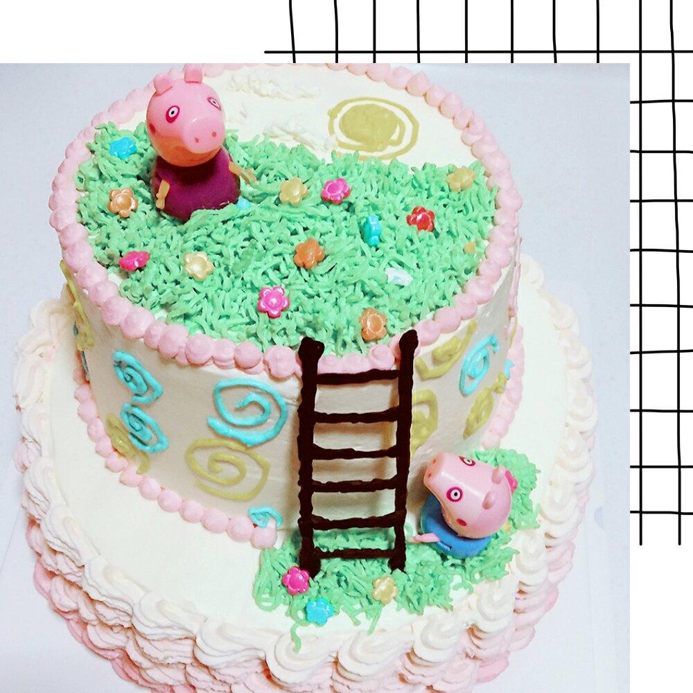 小猪佩奇场景蛋糕