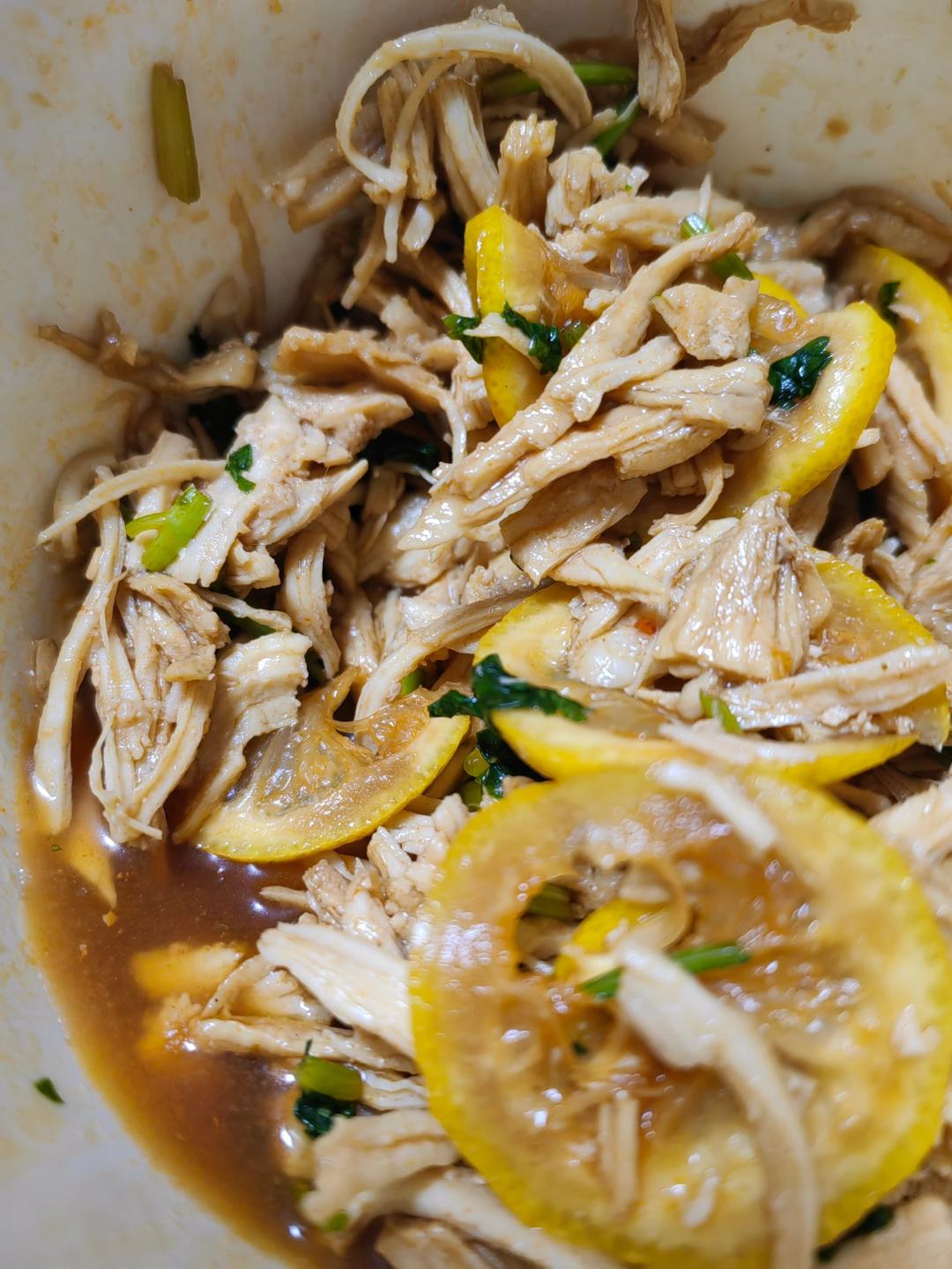 【鸡胸肉丝】超低卡❗好吃不腻的凉拌鸡胸肉‼️