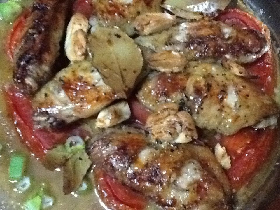 香蒜蕃茄烤鸡腿